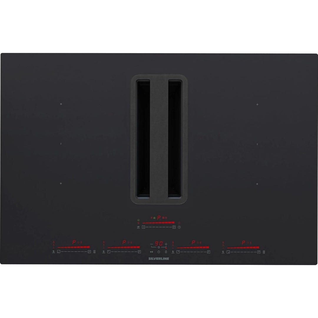 SILVERLINE 7170.8.733.02 Piano Cottura Induzione Cappa Integrata 4 Zone Cottura cm. 85 x 52