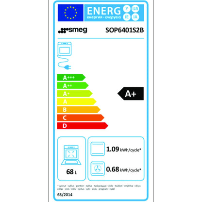 SMEG SELEZIONE SOP6401S2B Forno Combinato da Incasso Vapore Pirolitico 68 Lt. Classe A+ cm. 60 x 60