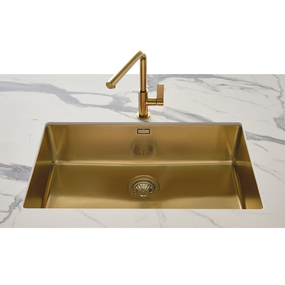 FOSTER KE GOLD 2157859 Lavello 1 Vasca Incasso Sottotop Acciaio Inox Oro cm. 71 x 40