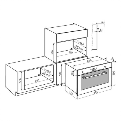 Foster KE 7126047 Forno Elettrico Incasso Multifunzione Inox 103 Lt. cm. 90 x 60cm