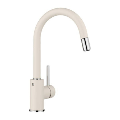 PAINI MILME 7831591ABSPA Rubinetto Lavello Cucina Miscelatore Canna Alta Doccetta Estraibile Bianco Antico