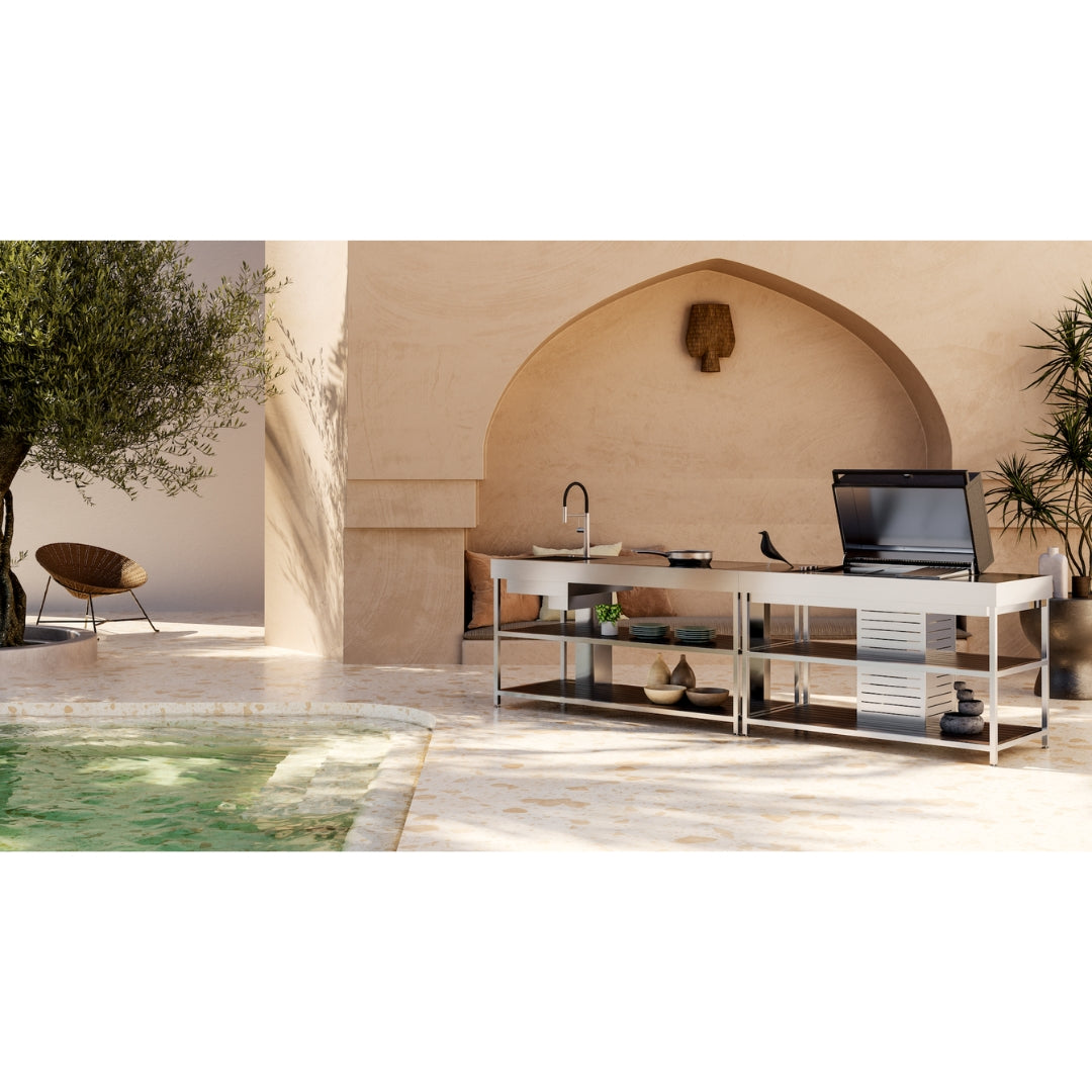 FOSTER S1000 1179561 Lavello Cucina 1 Vasca con Gocciolatoio Sinistra Inox cm. 79 x 50