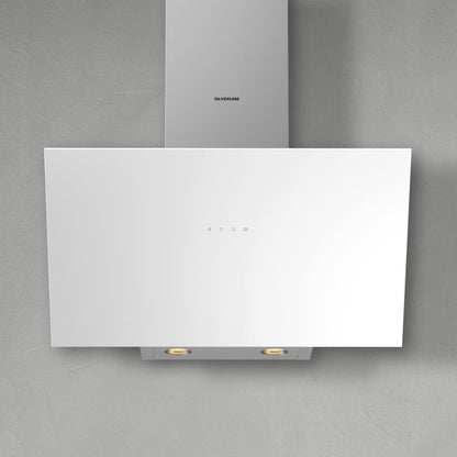 Silverline ECO 3481.6.733.02 Cappa Aspirante a Parete Bianca Vetro Classe A cm. 60 x 34