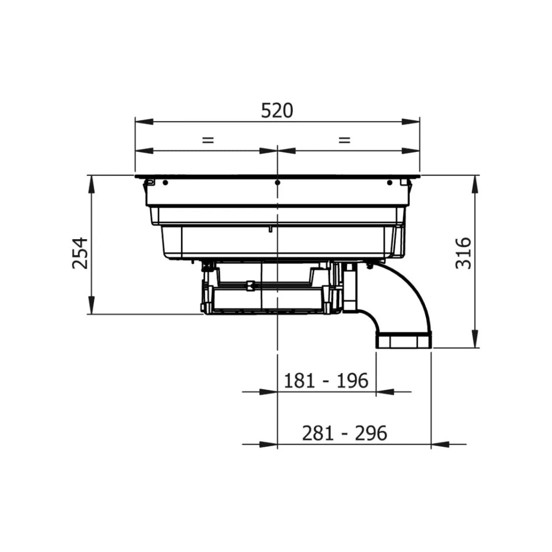Galvamet 0EPRC080A468000 PERFECTO 80/A SMOKED SILVER Essence Edition Piano cottura Induzione Cappa Integrata 4 zone 700 m3/h, Bridge Classe A++ cm. 80 x 52
