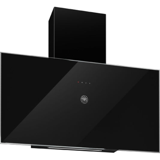 F.LLI BERTAZZONI PROFESSIONAL KV90PRO1NA Cappa a Parete in Vetro Nera cm. 90 x 20 x 73