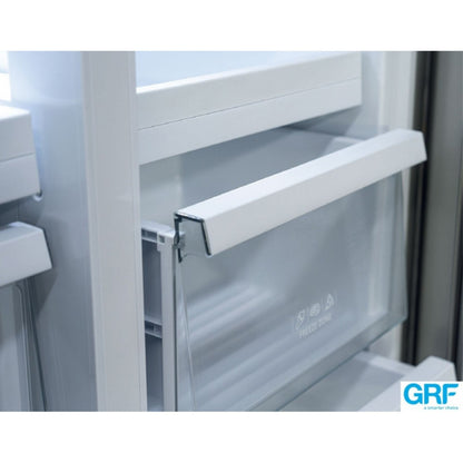 GRF CB91836BX Frigorifero Cross Door 4 Porte Inox Nero 490L Total No Frost Inverter Display LED Fabbricatore Ghiaccio Cassetto Umidità Controllata cm. 91,10 x 183