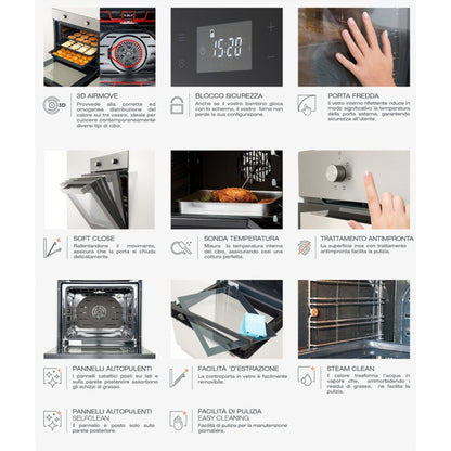 SILVERLINE 6503.6.733.06 Forno da Incasso Ventilato Elettrico 72 LT Classe A cm. 60 x 60