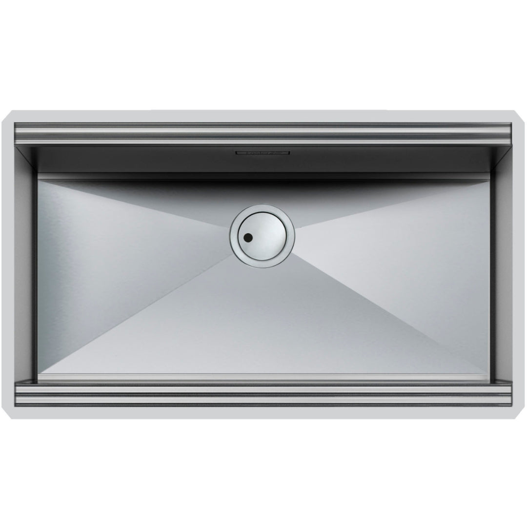 FOSTER MILANO 1014850 Lavello Cucina 1 Vasca Incasso Sottotop Inox cm. 84 x 50