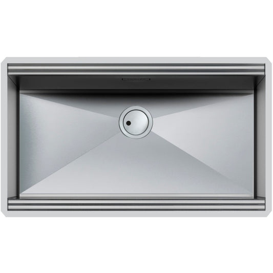 FOSTER MILANO 1014850 Lavello Cucina 1 Vasca Incasso Sottotop Inox cm. 84 x 50