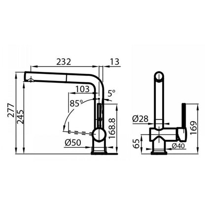 FOSTER 8483001 Miscelatore Cucina Monocomando Doccetta Estraibile Cromo