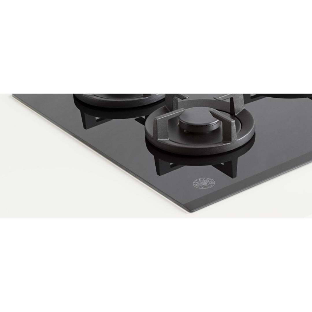 F.LLI BERTAZZONI P755CPROGNE Painmo Cotura Gas 5 Fuochi Cristallo Nero cm. 75 x 52