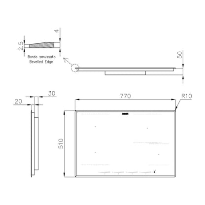 FOSTER KE 7382645 Piano Cottura Induzione Incasso Vetroceramica Nero cm. 77 x 51