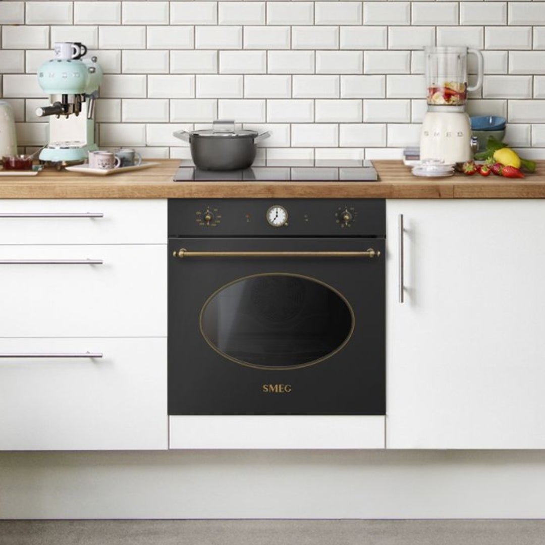 SMEG COLONIALE SF68C1AVO Forno a Incasso Elettrico Ventilato 7 Funzioni Avena 70 Lt. cm, 60 x 60