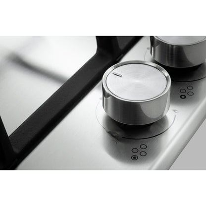 DE LONGHI LIFE NSL475X Piano Cottura 4 Bruciatori Gas Griglie Ghisa Inox cm. 75 x 51
