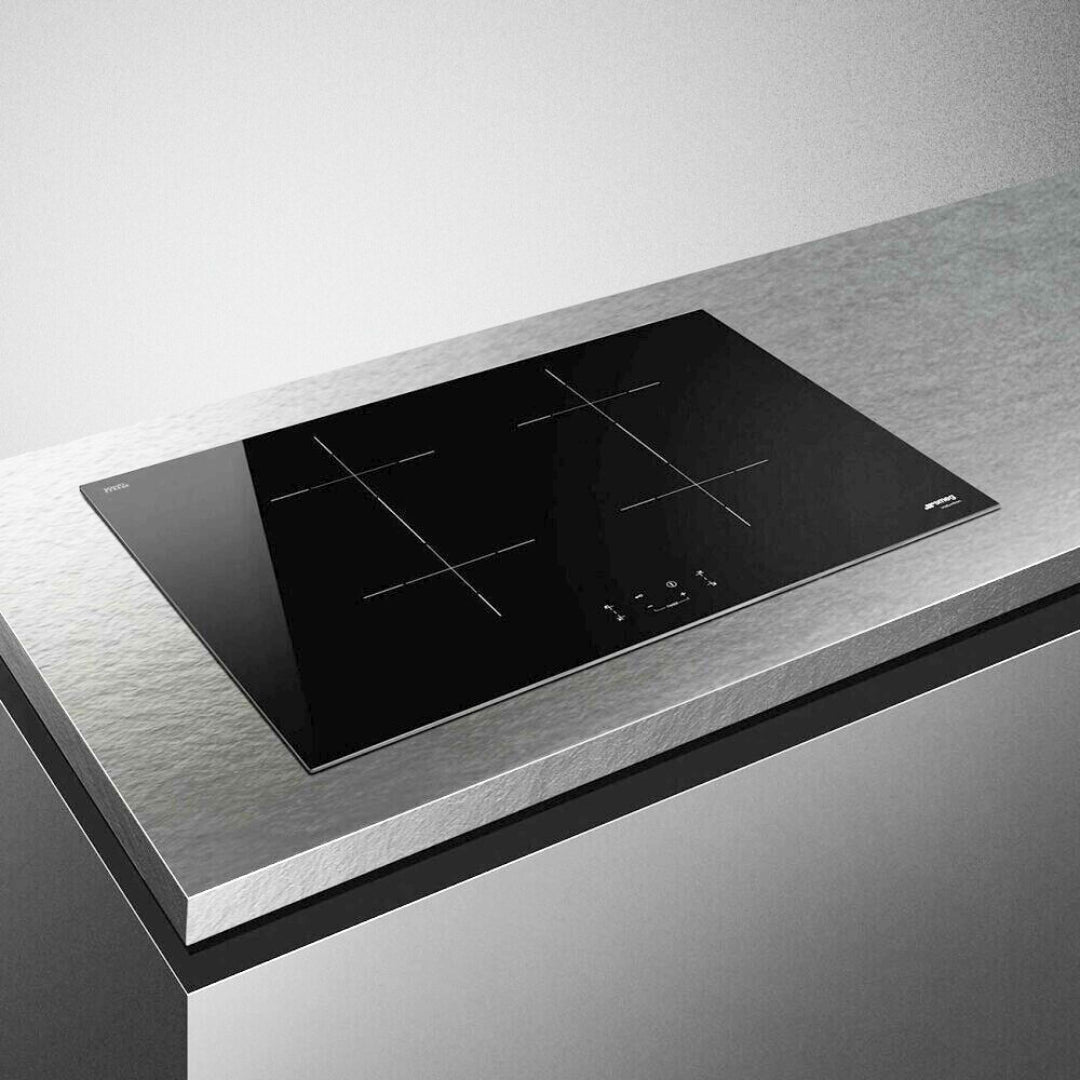 SMEG SIB2741D Piano Cottura a Induzione 4 Zone Bridge Booster Touch Control Vetroceramica Nero cm. 75 x 51