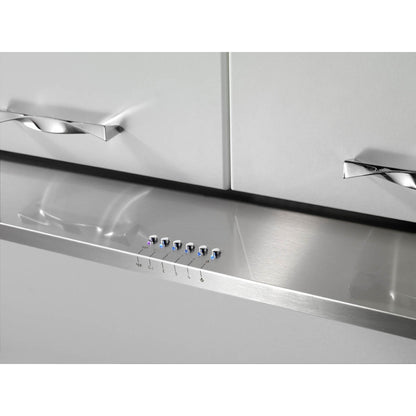 GALVAMET 0ISLV060F875LWL SLIVER 60/F PLASMA Cappa a Incasso Filtrante Anticondensa 466 m3/h Inox cm. 60 x 41 x 46
