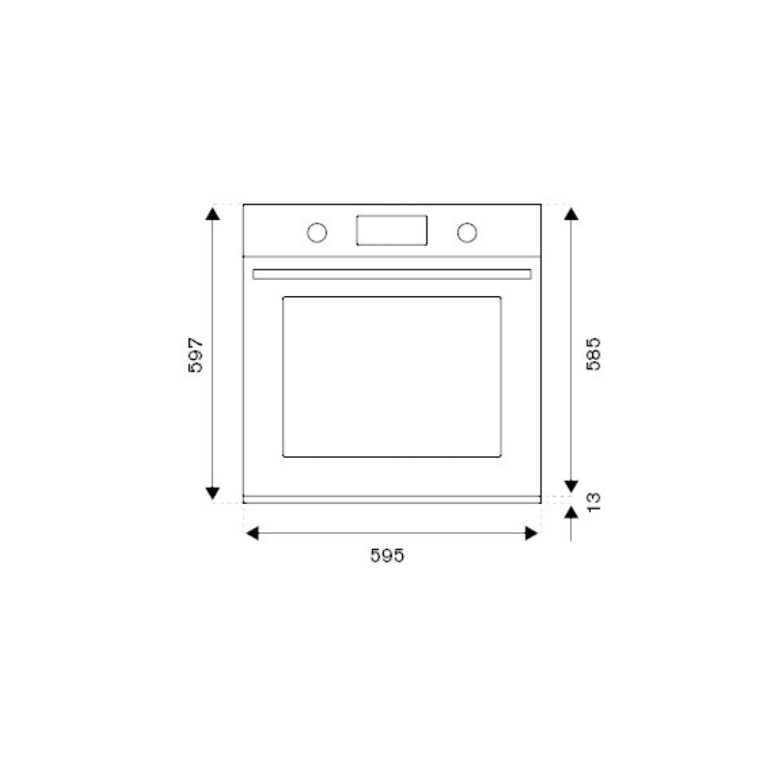 F.LLI BERTAZZONI HERITAGE F605HEREKNE Forno Elettrico Multifunzione 76 Lt. Nero Opaco cm. 60 x 60