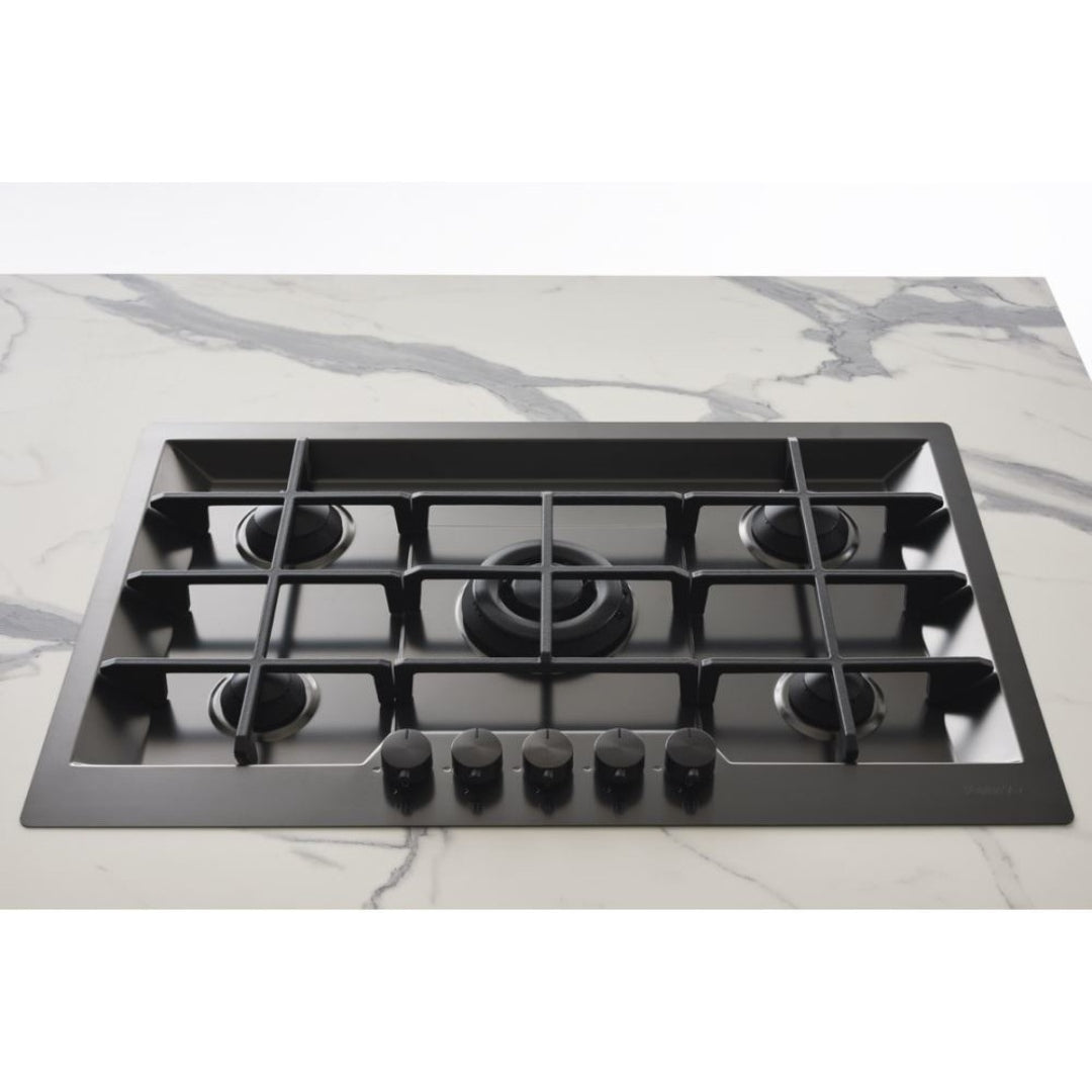 Foster KE 7601632 Piano Cottura 5 Fuochi Gas Inox Pvd Gun Metal cm. 80x51