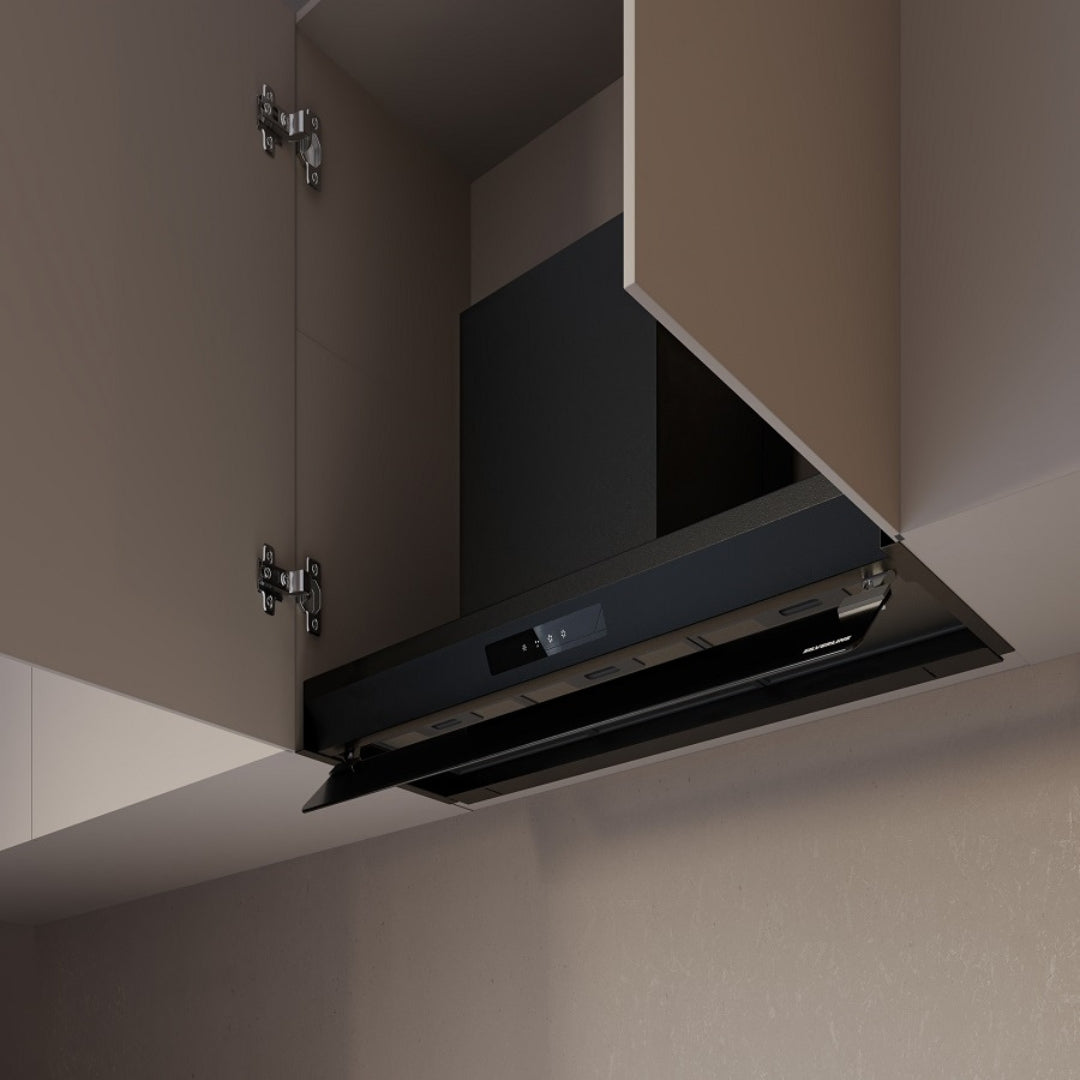 SILVERLINE 3129.9.733.28 Cappa Filtrante Incasso Classe A Nero 635 m³/h 64 dBA90 cm. 90