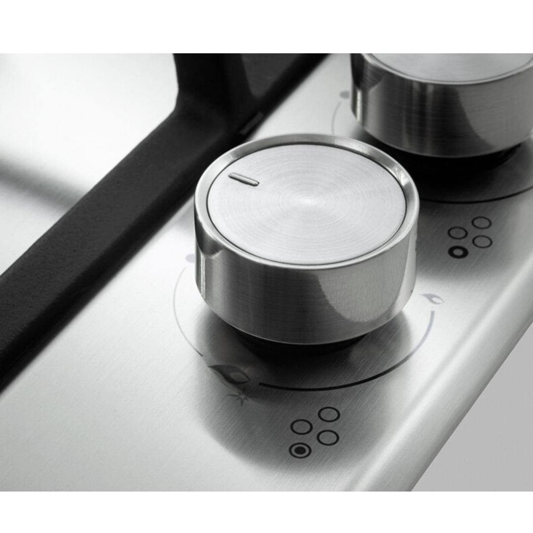 DE LONGHI NSL590DX Piano Cottura 5 Fuochi Griglie Ghisa Sopratop Inox cm. 90 x 51