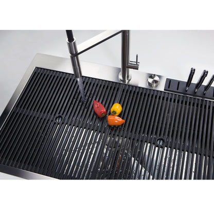 FOSTER MILANO 1014850 Lavello Cucina 1 Vasca Incasso Sottotop Inox cm. 84 x 50