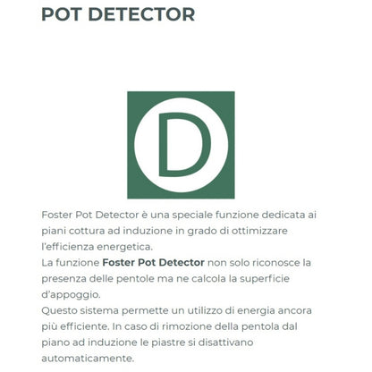 FOSTER S1000 7322300 Piano Cottura Induzione 2 Zone Vetroceramica Nero cm. 51 x 29