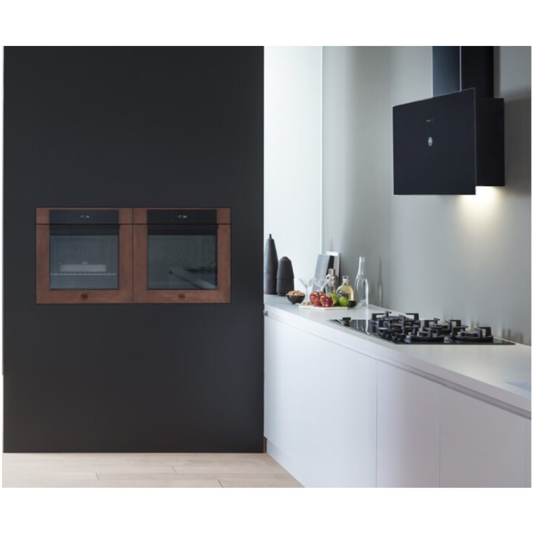 F.LLI BERTAZZONI PROFESSIONAL KV90PRO1NA Cappa a Parete in Vetro Nera cm. 90 x 20 x 73