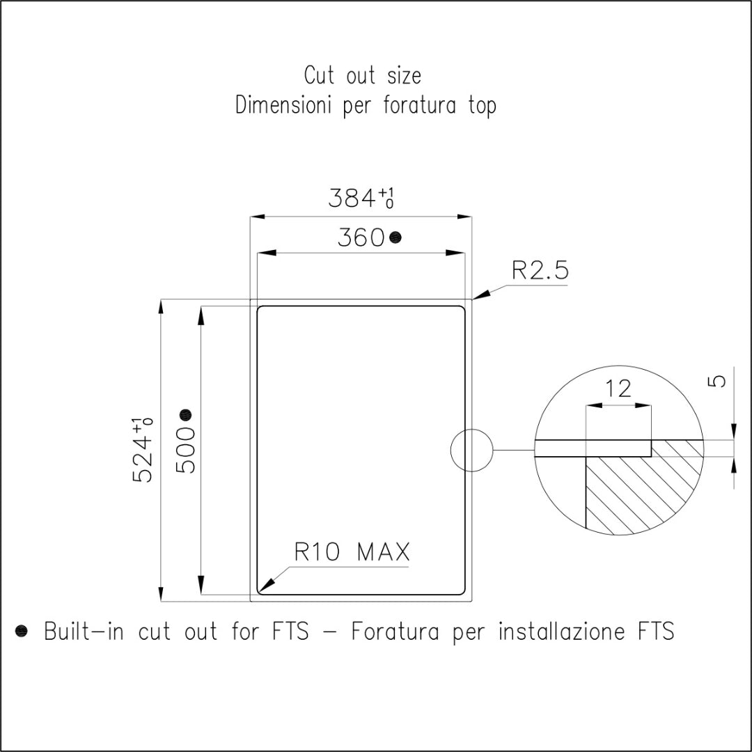 Foster S4000 Domino 7322240 Piano a Induzione Vetroceramica Nero 2 Zone Cottura cm. 52x38