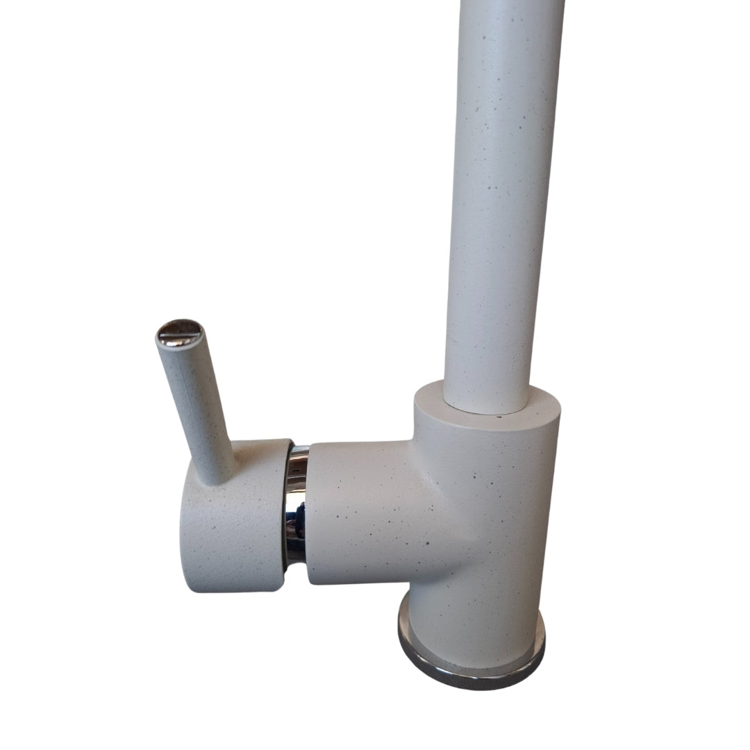 PAINI MILME 7831591ABSPA Rubinetto Lavello Cucina Miscelatore Canna Alta Doccetta Estraibile Bianco Antico