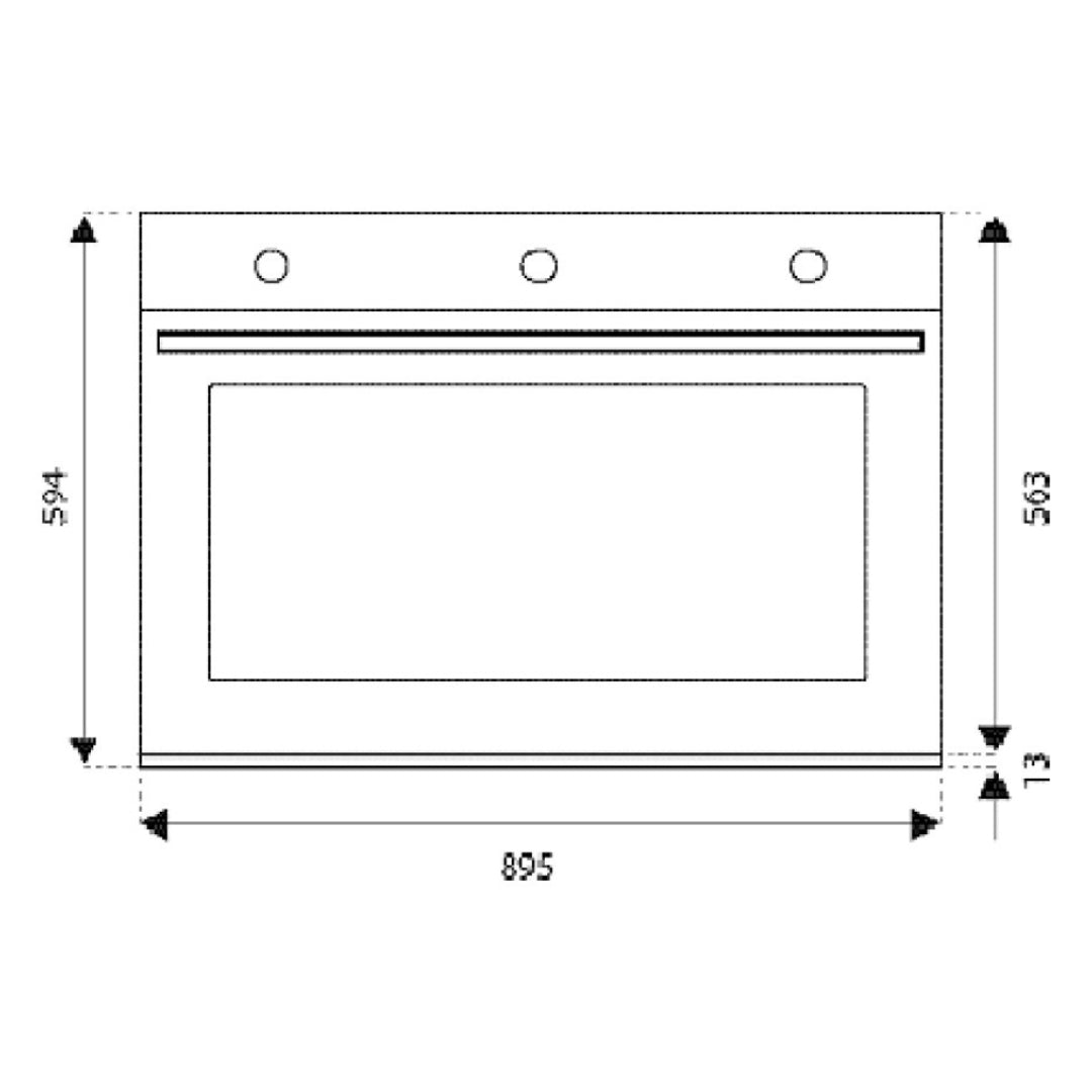 F.LLI BERTAZZONI PROFESSIONAL F905PROGKX Forno a Gas 5 Funzioni Grill Girarrosto Inox cm. 90 X 60