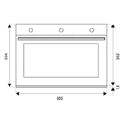 F.LLI BERTAZZONI PROFESSIONAL F905PROGKX Forno a Gas 5 Funzioni Grill Girarrosto Inox cm. 90 X 60