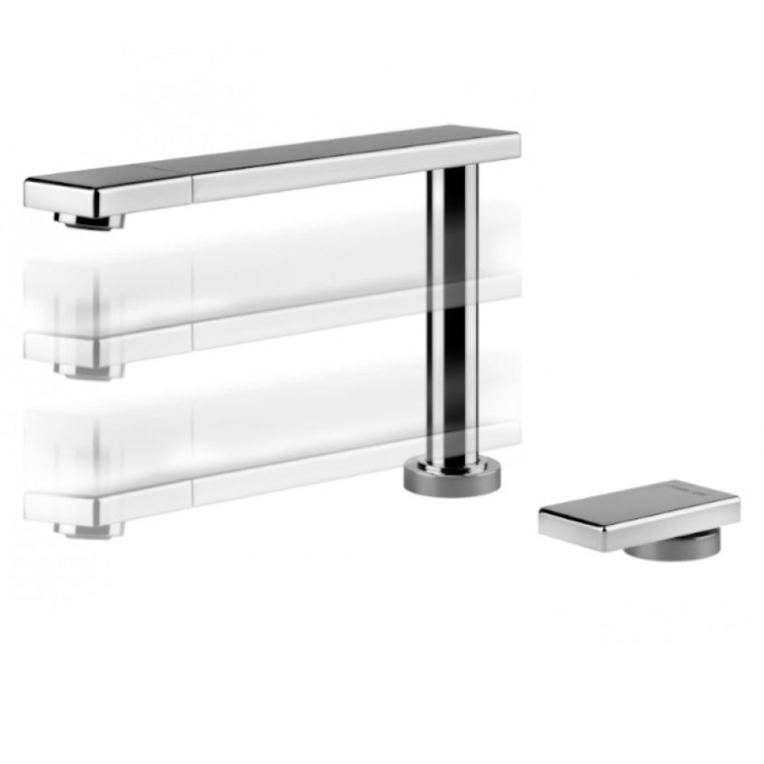 FOSTER ECLIPSE 8499000 Miscelatore Monocomando Cucina Sottofinestra Cromato Abbattibile con Canna e Testina Girevoli