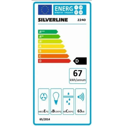SILVERLINE 2240.6.733.04 Cappa a Parete Inox 128W 63 DbA cm. 59,8x45x90,2