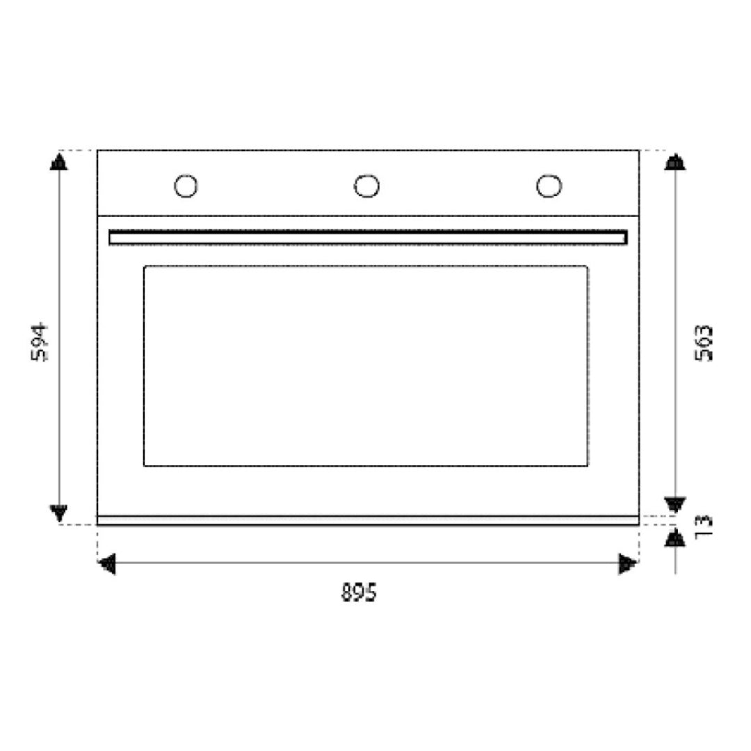 F.LLI BERTAZZONI PROFESSIONAL F909PROEKX Forno da Incasso Multifunzione Elettrico Inox cm. 90 x 60