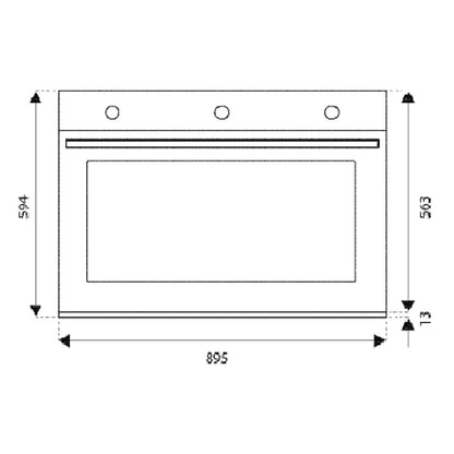F.LLI BERTAZZONI PROFESSIONAL F909PROEKX Forno da Incasso Multifunzione Elettrico Inox cm. 90 x 60