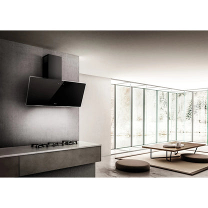 ELICA SHIRE BL/A/90 Cappa a Parete Aspirante Comandi Touch Control Luce Led Nera cm. 90
