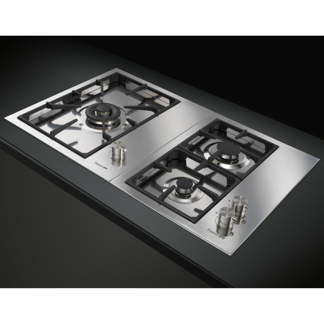 FOSTER S4000 7276032 Piano Cottura Cucina Gas 2 Fuochi Incasso Inox cm. 52 x 38