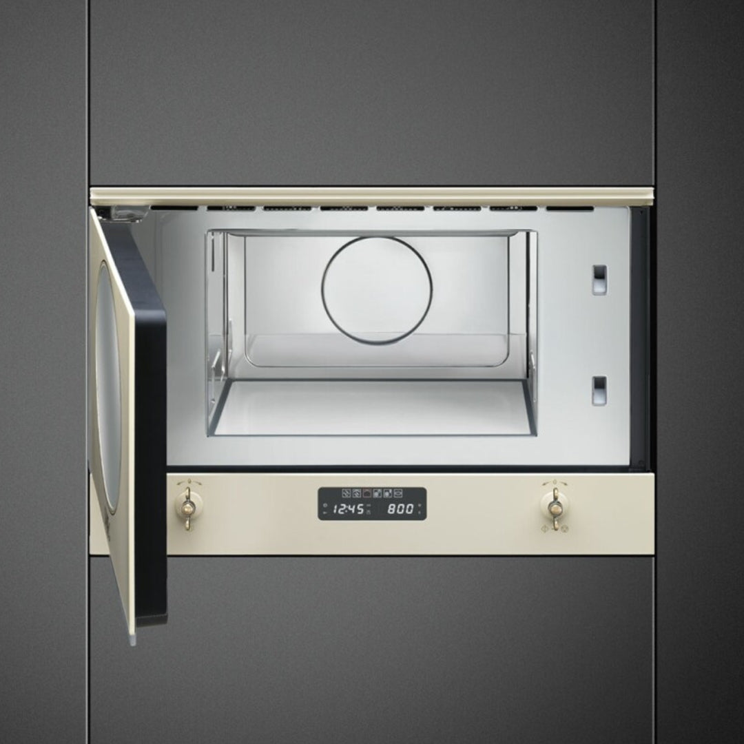 SMEG COLONIALE MP822PO Forno Microonde Incasso 6 Funzioni Display LCD cm. 60 x 35