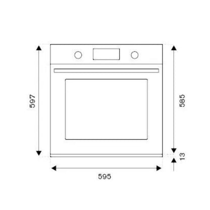 F.LLI BERTAZZONI PROFESSIONAL F605PROEKX Forno Elettrico da Incasso 76 Lt Easy Clean Grill Ventilato cm. 60 x 6060 cm