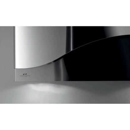 GALVAMET AMBIENT 90/F BLACK 0EAMB090F692 Cappa a Parete Filtrante 721 m³/h Inox e Vetro Nero Classe A cm. 90