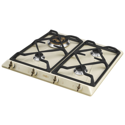 SMEG COLONIALE SRV864POGH Piano Cottura 4 Fuochi Gas Griglie Ghisa Incasso Standard cm. 59,5 x 50