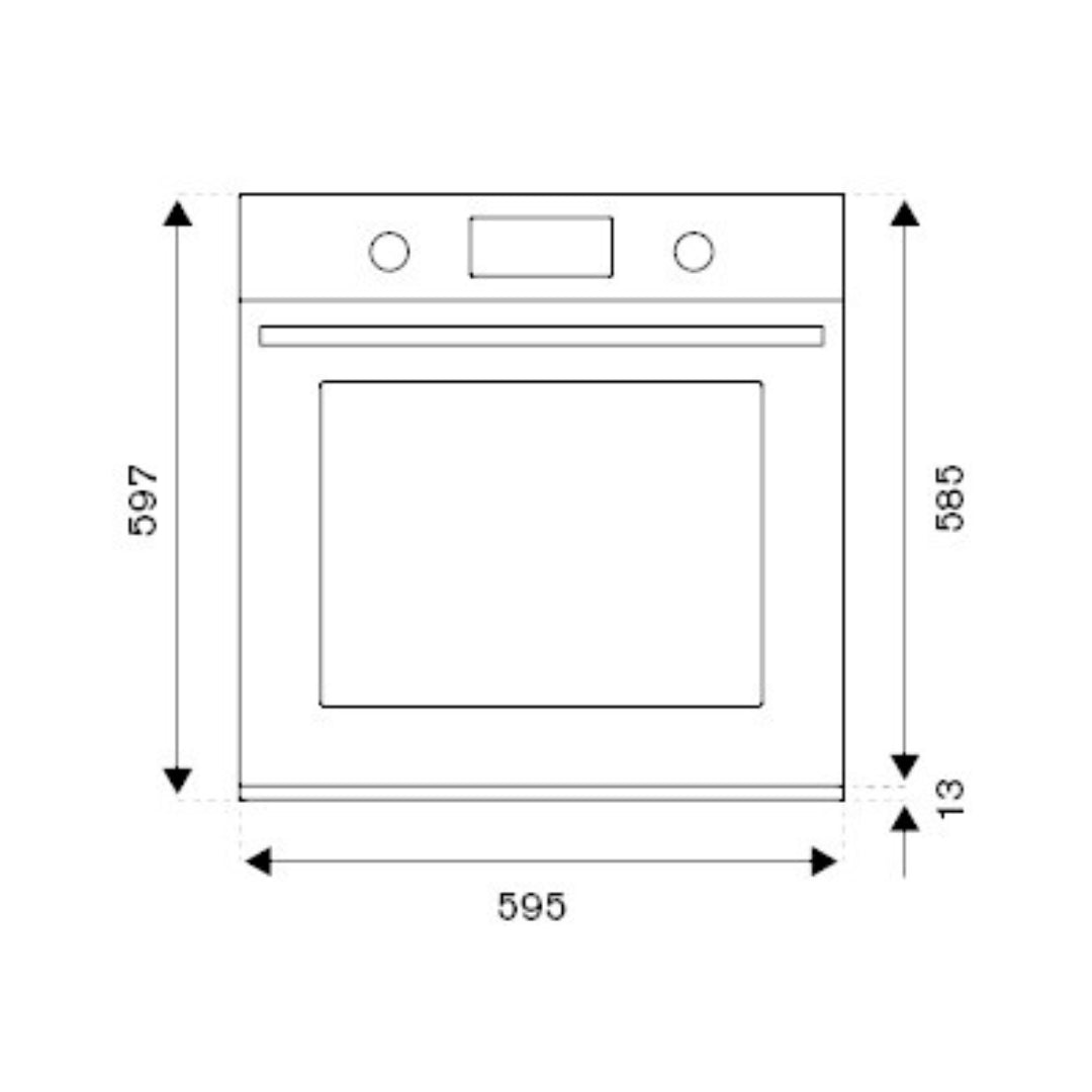F.LLI BERTAZZONI F609PROESX Forno Incasso 76 L 9 Funzioni Led Grill Ventilato Inox cm. 60 x 60