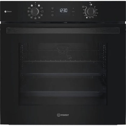 INDESIT IOK58HSB Forno da Incasso Multifunzione Elettrico Nero Classe A+ Cottura a Vapore Pulizia Steam&Clean