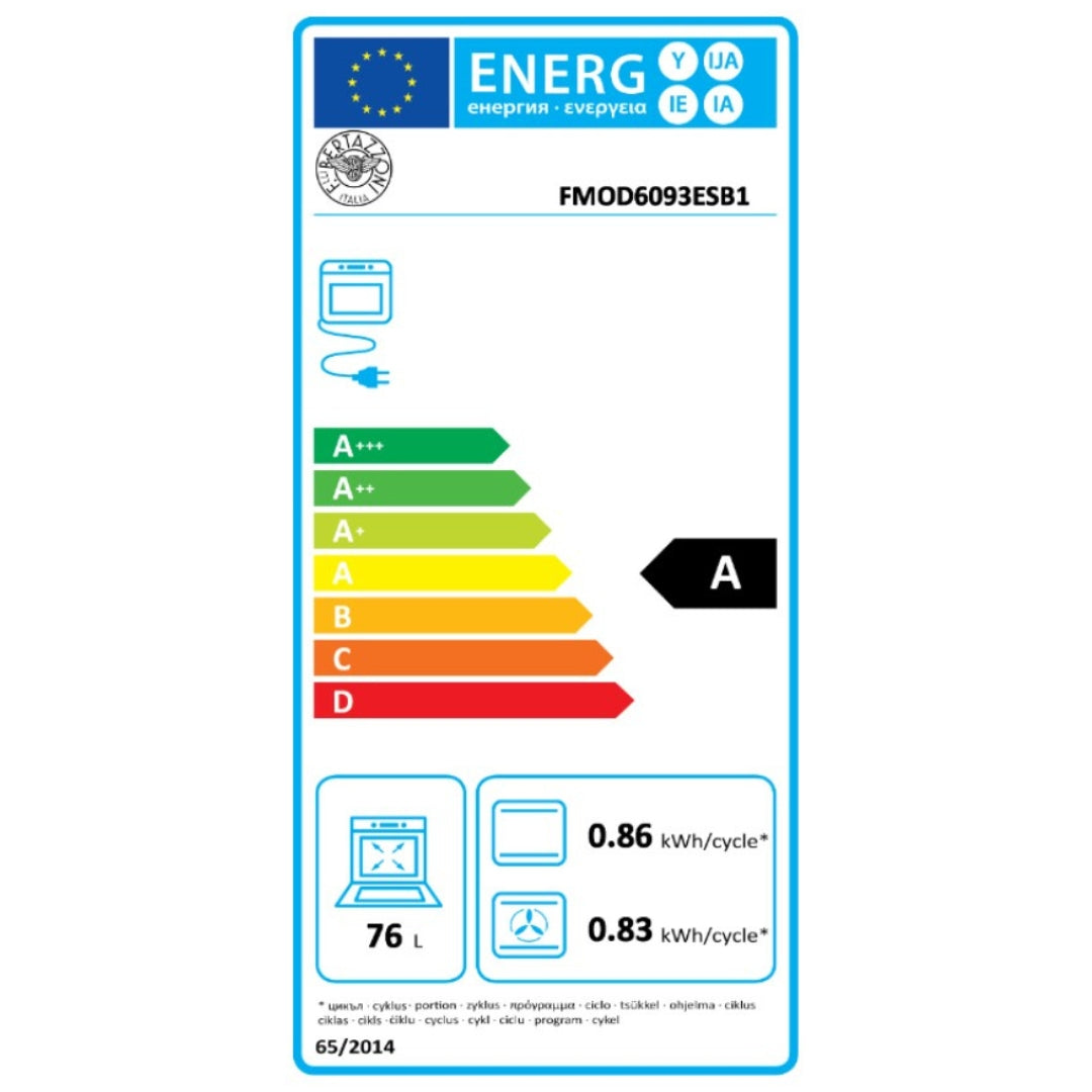 F.LLI BERTAZZONI MODERN FMOD6093ESB1 Forno Elettrico Ventilato Incasso Nero 76Lt. cm 60