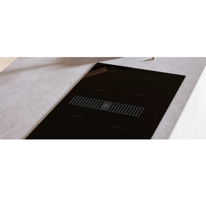 F.LLI BERTAZZONI MODERN P804ICH30NP Piano Cottura Induzione con Cappa Integrata da 625 m3/h Vetro Nero cm. 83 x 52