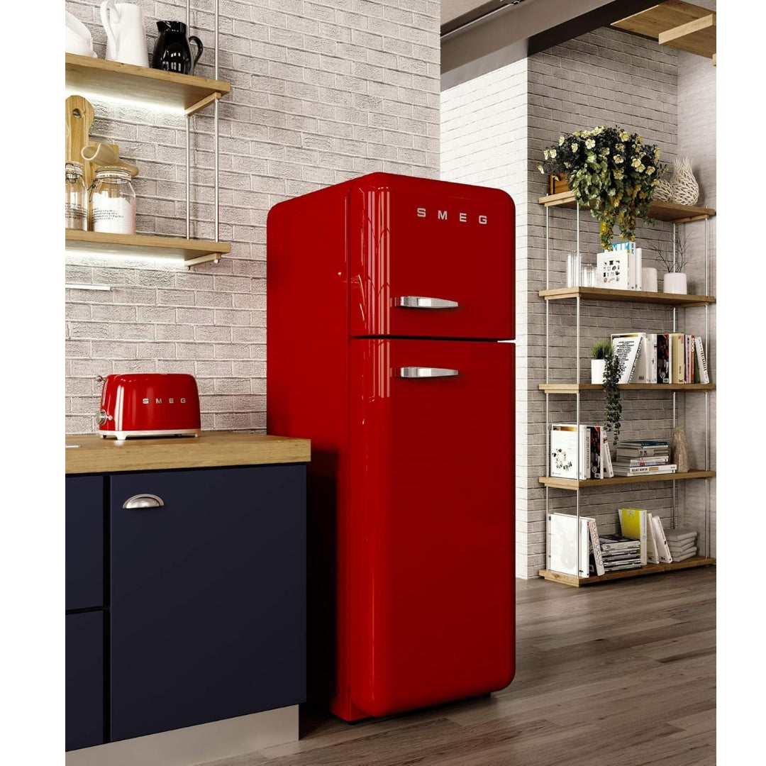 SMEG PED TSF01RDEU Tostapane Rosso Lucido 2 Fette 50’s Style Funzione Bagel 950W