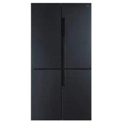 GRF CB91836BX Frigorifero Cross Door 4 Porte Inox Nero 490L Total No Frost Inverter Display LED Fabbricatore Ghiaccio Cassetto Umidità Controllata cm. 91,10 x 183