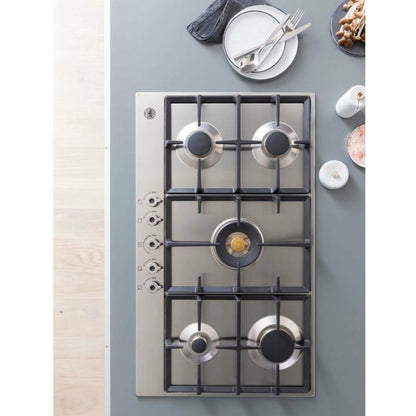F.LLI BERTAZZONI PROFESSIONAL P905CPROX Piano cottura a Gas 5 Fuochi con Tripla Corona Centrale cm. 90 x 52 Inox