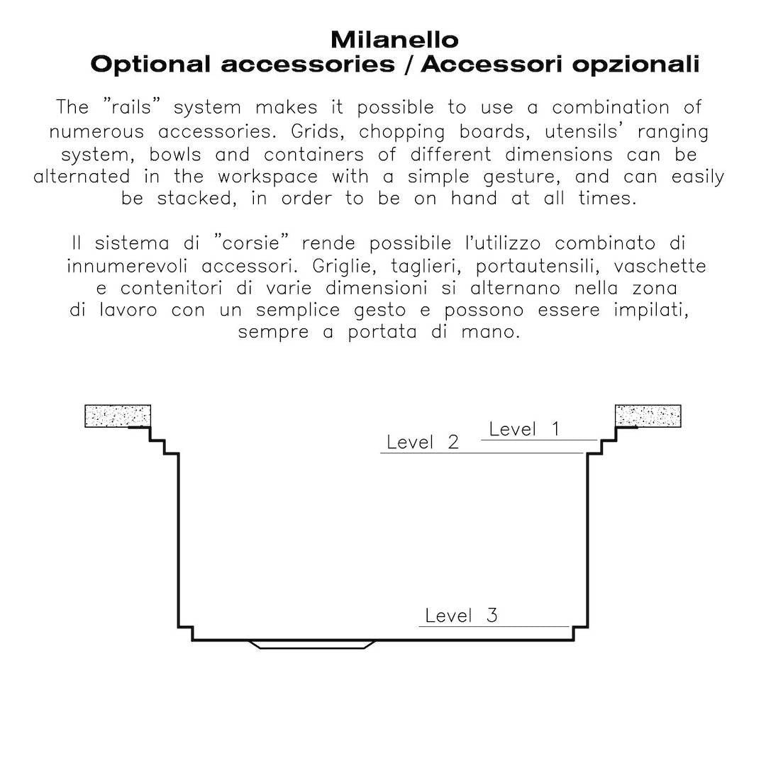 FOSTER MILANELLO 1034856 Lavello Gun Metal Workstation Sottotop Inox PVD 79 x 47