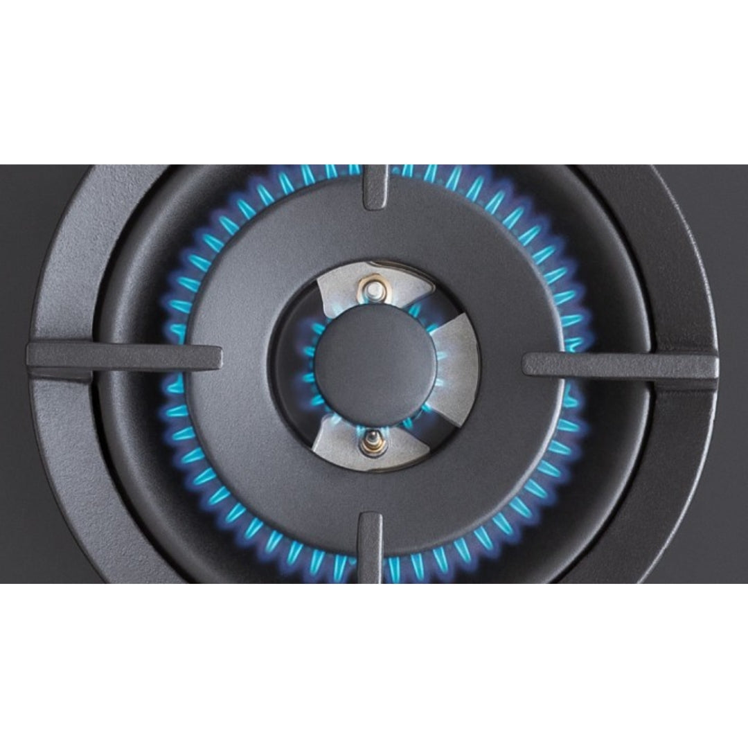 F.LLI BERTAZZONI P905LMODGNE Piano Cottura 5 Fuochi Griglie Ghisa Vetro Nero cm. 90 x 50